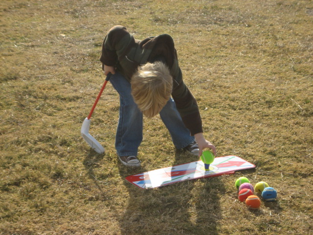 The other Aiden out at Little Linksters